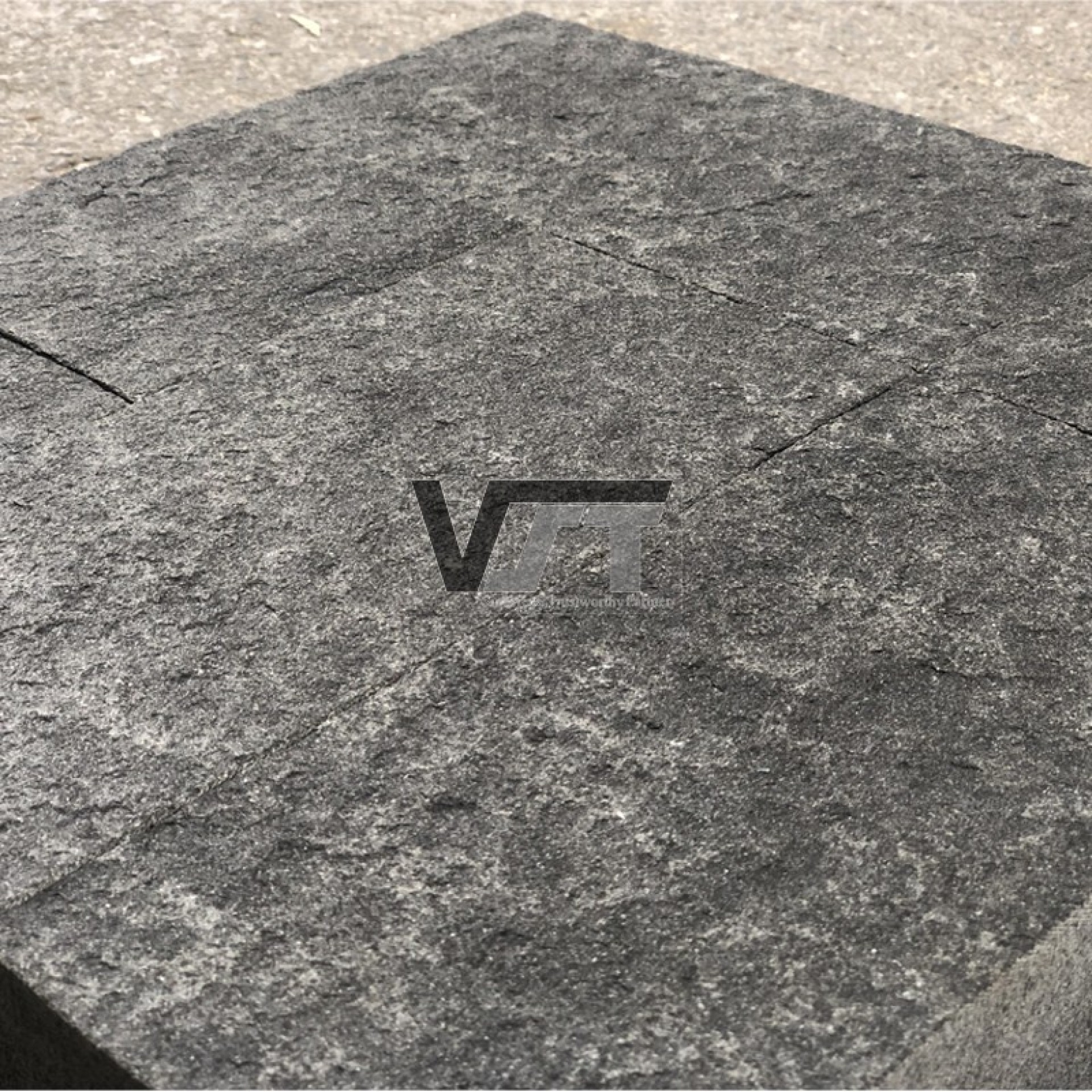 Black basalt flamed